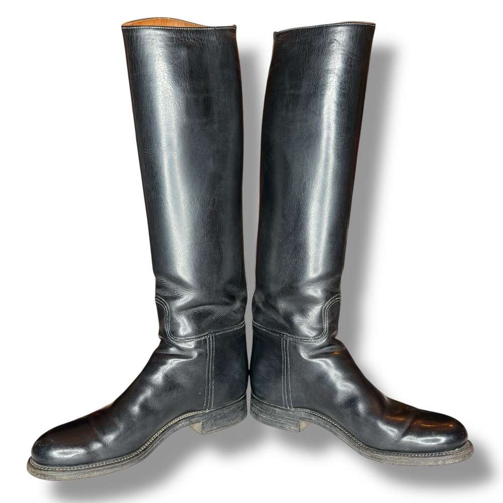 Dehner Omaha Riding Dress Boots Size 6/6.5 Narrow‎ Black 18.5"USA Leather - Picture 6 of 13